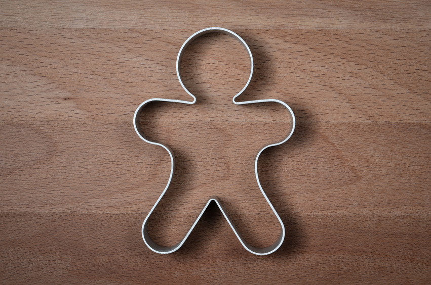 gingerbread man shaped food ring mold